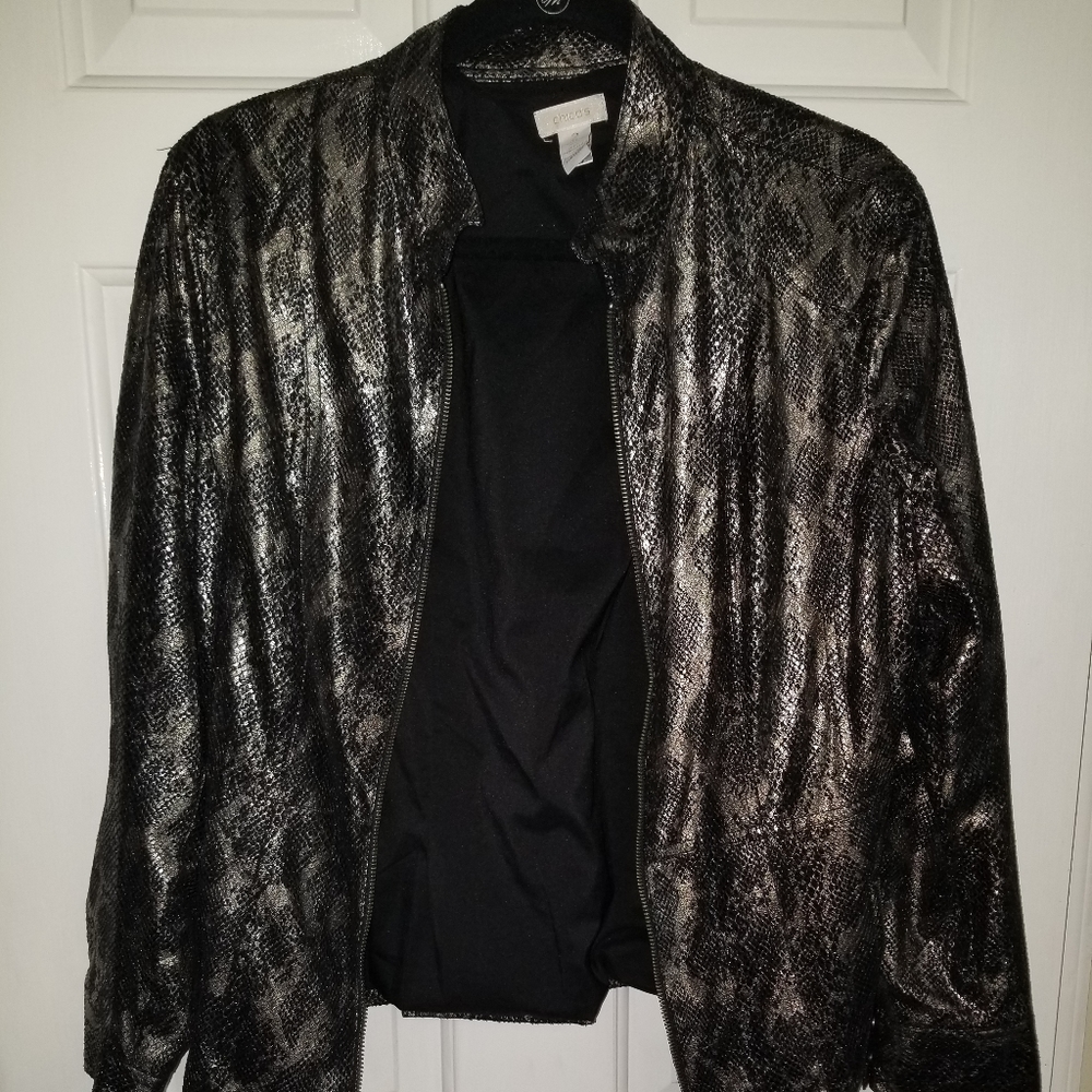 Chicos, size 2, black & gold jacket